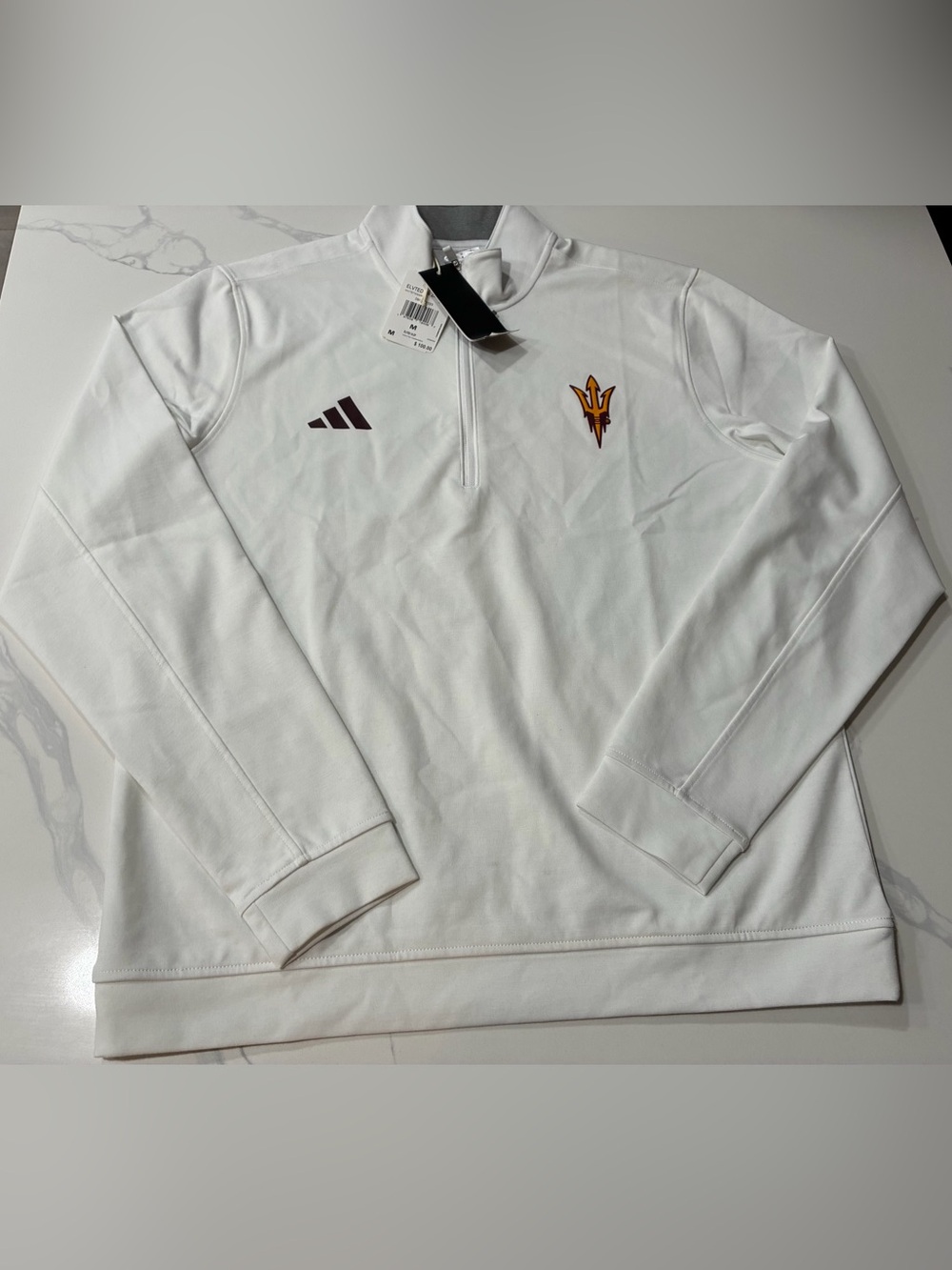 Arizona State Sun Devils Adidas Men’s 1/4 Zip Long Sleeve (Medium) Retails $100